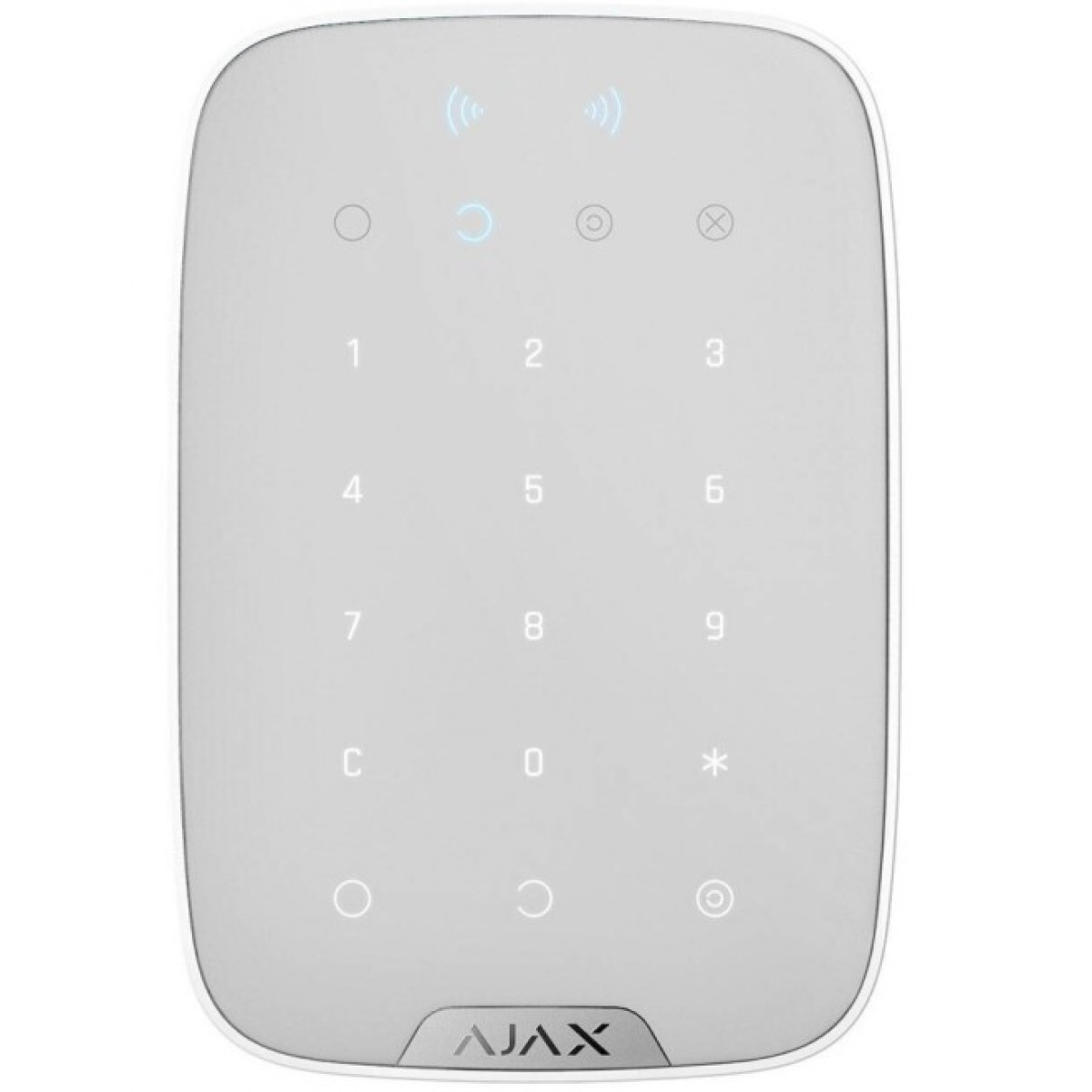 Бездротова сенсорна клавіатура Ajax KeyPad Plus White (38253.83.WH1) фото