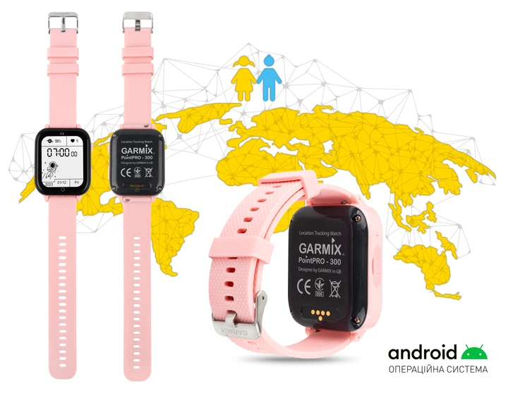 Смарт-годинник для дітей GARMIX PointPRO-300 4G PINK Рожевий фото4