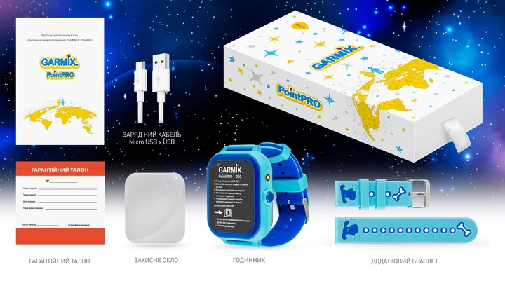 Смарт-годинник для дітей GARMIX PointPRO-200 4G BLUE Блакит. фото