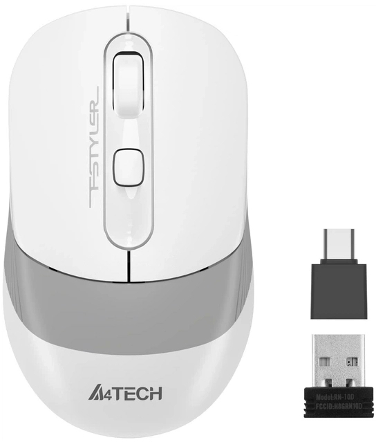 Мишка A4Tech FG10CS Air2 Wireless Grayish White (4711421997973) фото2