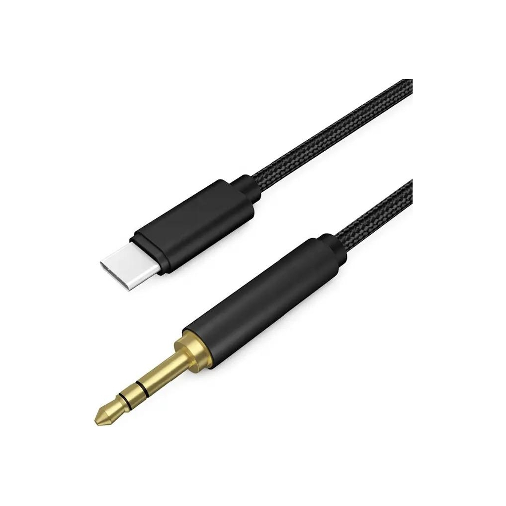 Кабель USB-C to 3.5mm M 1.0m black XoKo (AUX-002-BK) фото2