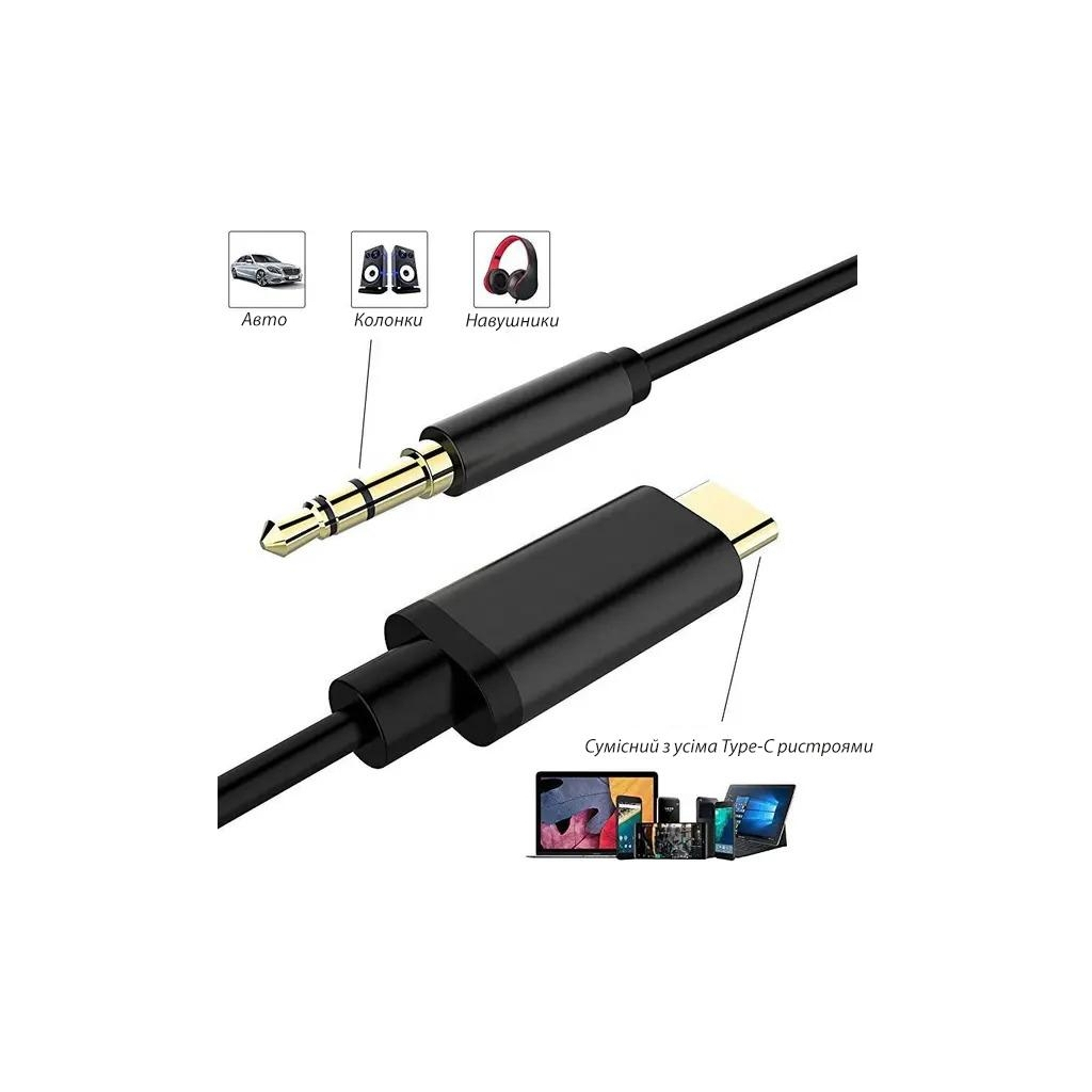 Кабель USB-C to 3.5mm M 1.0m black XoKo (AUX-002-BK) фото4