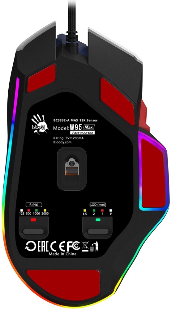 Игровая мышь A4Tech Bloody W95 Max RGB Activated USB Sports Navy (4711421985659) фото3