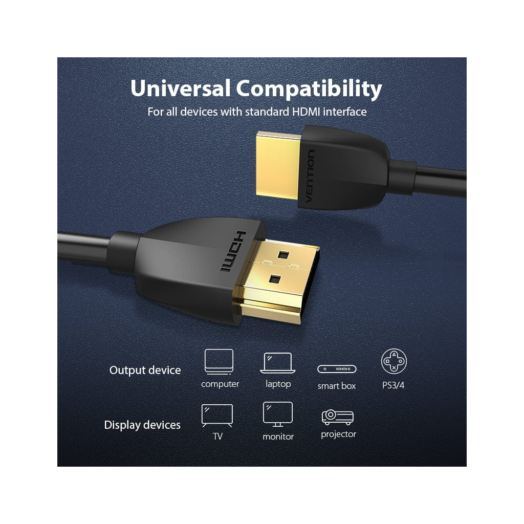 Кабель HDMI M to HDMI M 3.0m 4K60Hz black Vention (AAIBI) фото