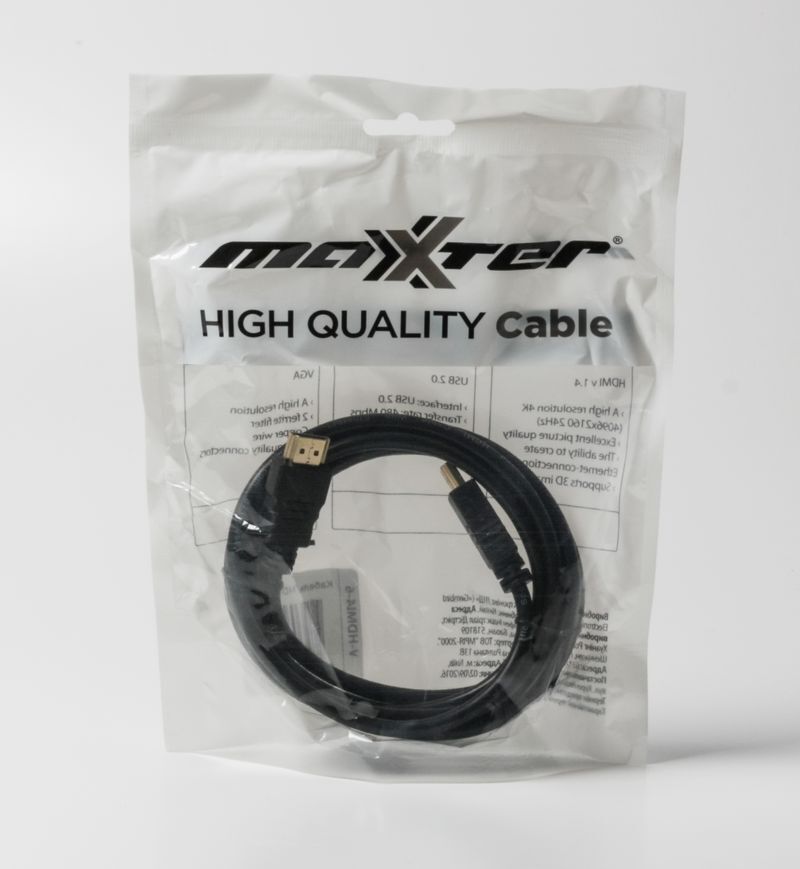 Кабель мультимедійний HDMI M to HDMI M 1.8m Maxxter (V-HDMI4-6) фото2