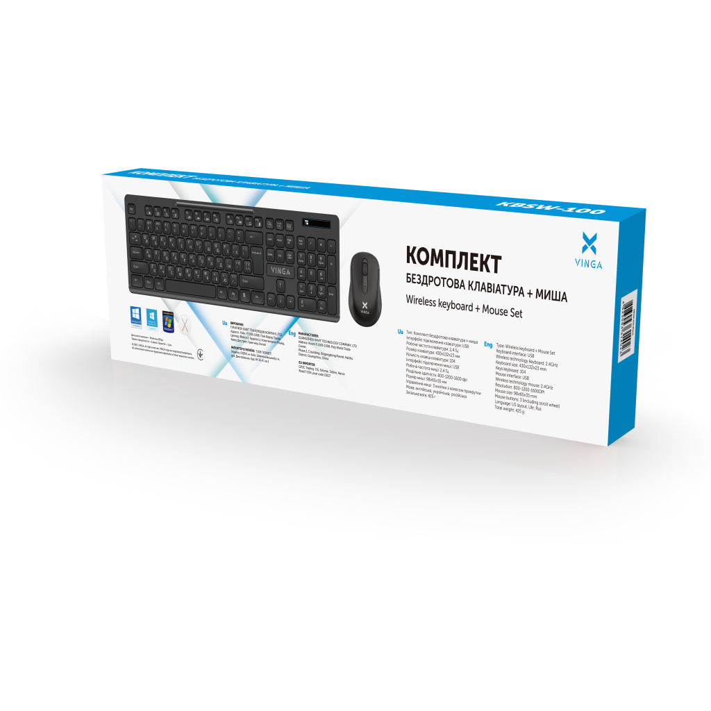 Комплект Vinga KBSW-100 Black фото9
