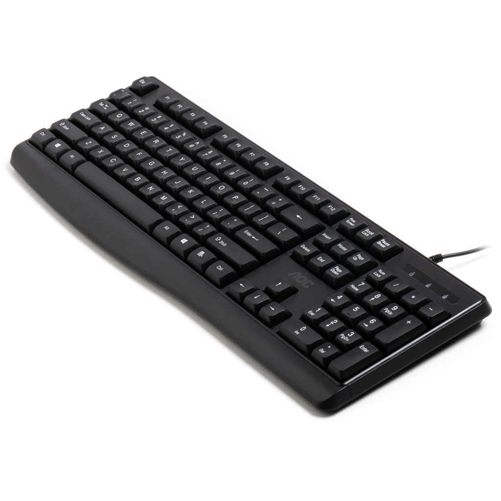 Клавіатура AOC KB120B USB UA Black (KB120B/97) фото