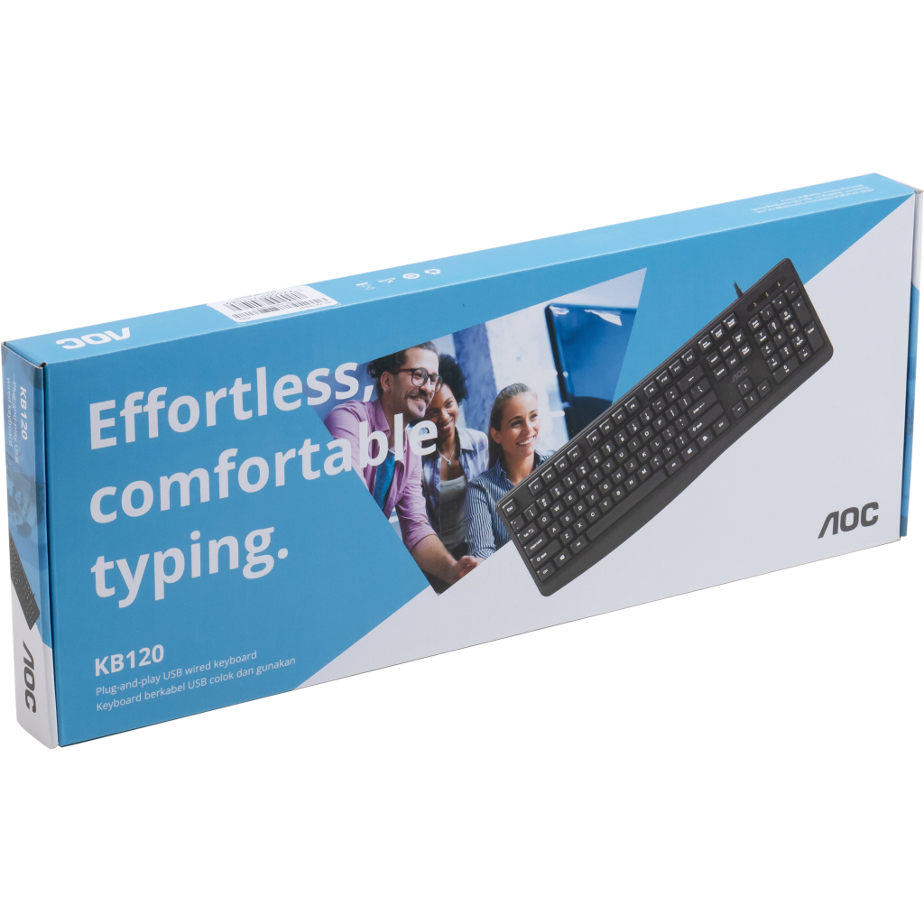 Клавіатура AOC KB120B USB UA Black (KB120B/97) фото