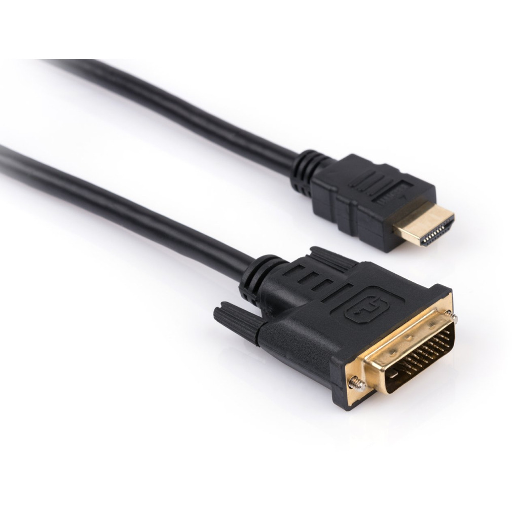 Кабель HDMI M to DVI M 3.0m 24+1pin Vinga (VCPHDMIDVI3) фото3