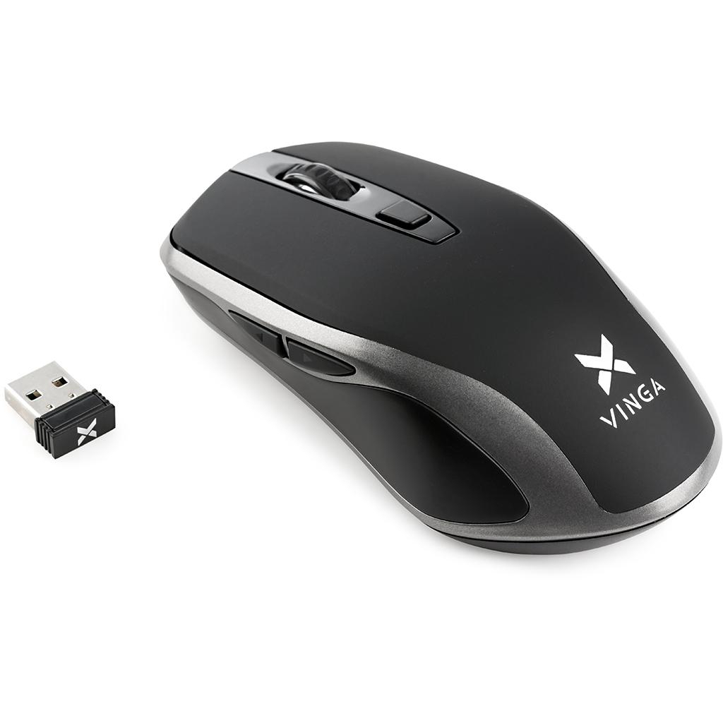 Мишка Vinga MSW-909 Silent black-grey фото3
