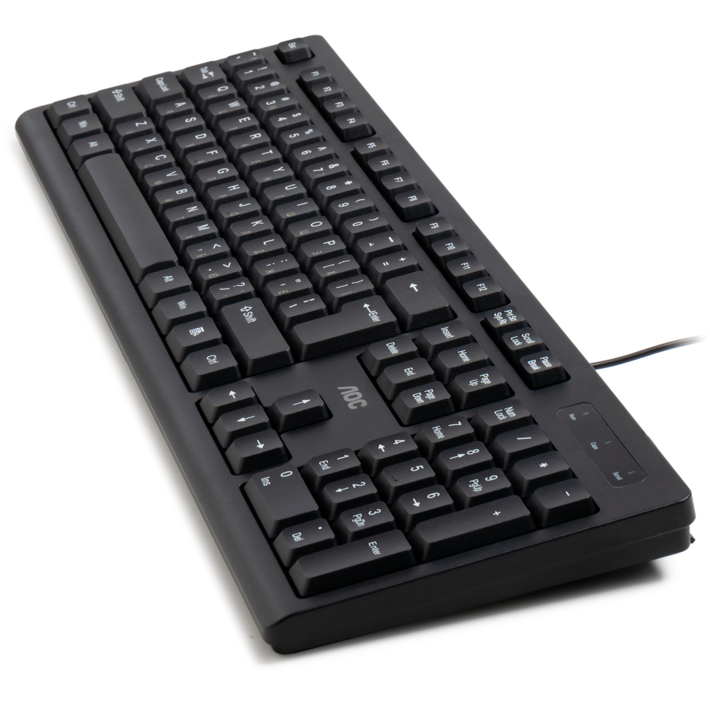Клавіатура AOC KB100B USB UA Black (KB100B/97) фото