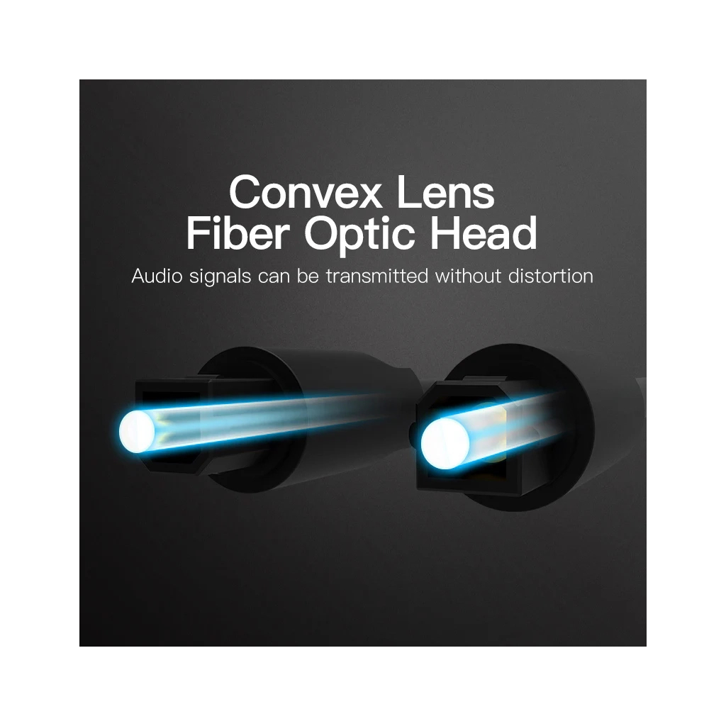 Кабель мультимедійний Optical Toslink 2.0m black Vention (BAEBH) фото
