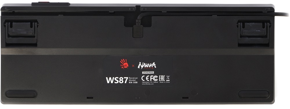 Ігрова клавіатура A4Tech Bloody WS87 Naraka Wireless/Bluetooth Black/Red (4711421001113) фото4