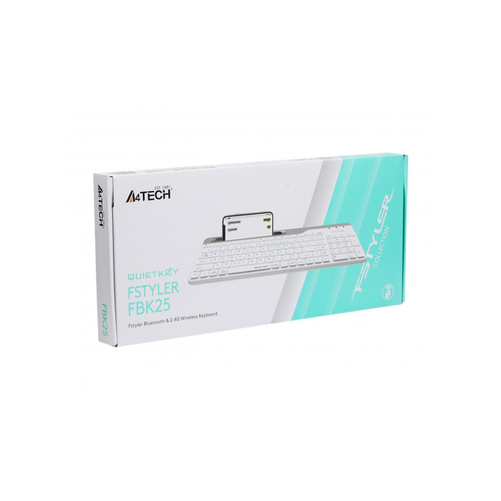 Клавіатура A4Tech FBK25 Wireless White (4711421961578) фото6