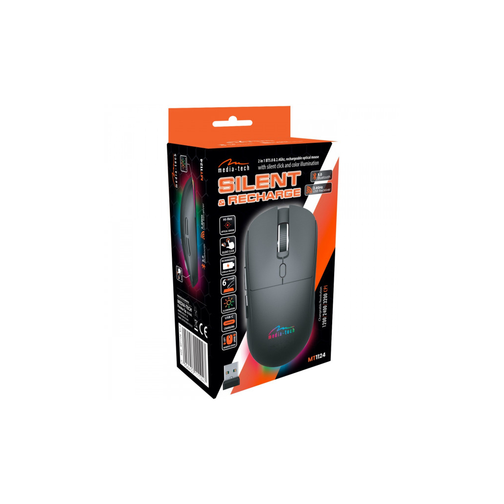 Мышь Media-Tech MT1124 Wireless Black (MT1124) фото6