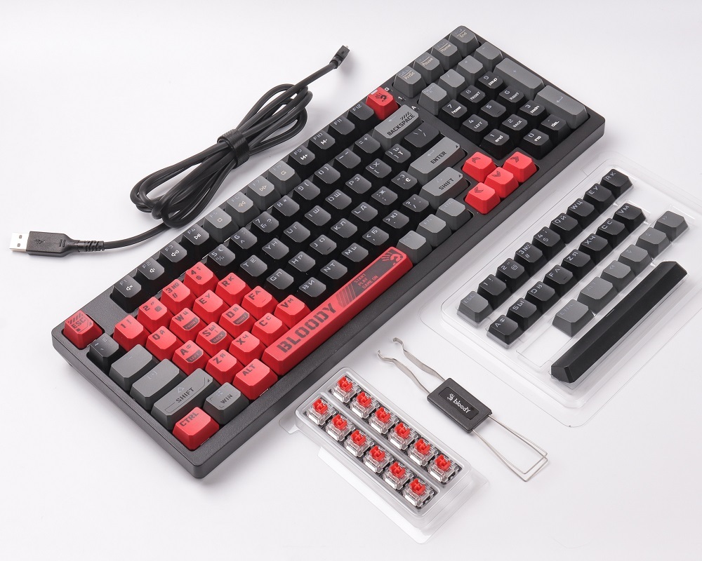 Игровая клавиатура A4Tech Bloody S98 RGB BLMS Red Switch USB Sports Red (4711421000390) фото