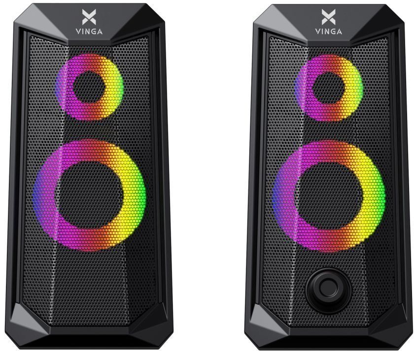 Акустика Vinga SP-200 LED USB Black фото