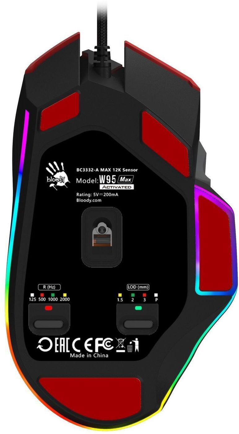 Игровая мышь A4Tech Bloody W95 Max RGB Activated USB Sports Red (4711421985581) фото5