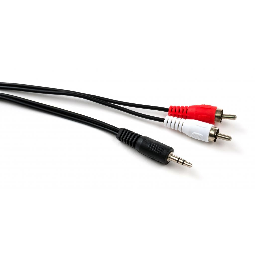 Кабель мультимедійний 3.5mm M to 2xRCA M 5.0m Vinga (VCPDCJ35MRCA25BK) фото2
