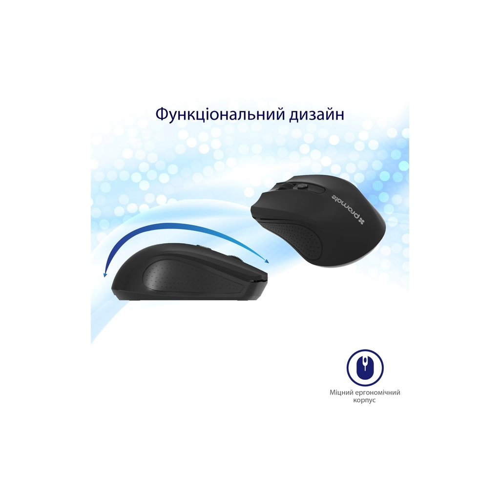 Мышь Promate Clix-8 Wireless Black (clix-8.black) фото2