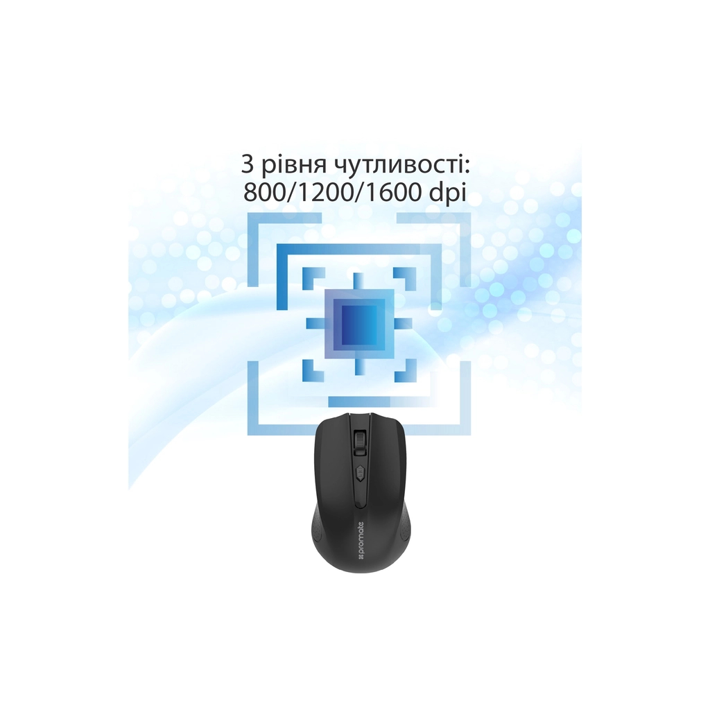 Мышь Promate Clix-8 Wireless Black (clix-8.black) фото3