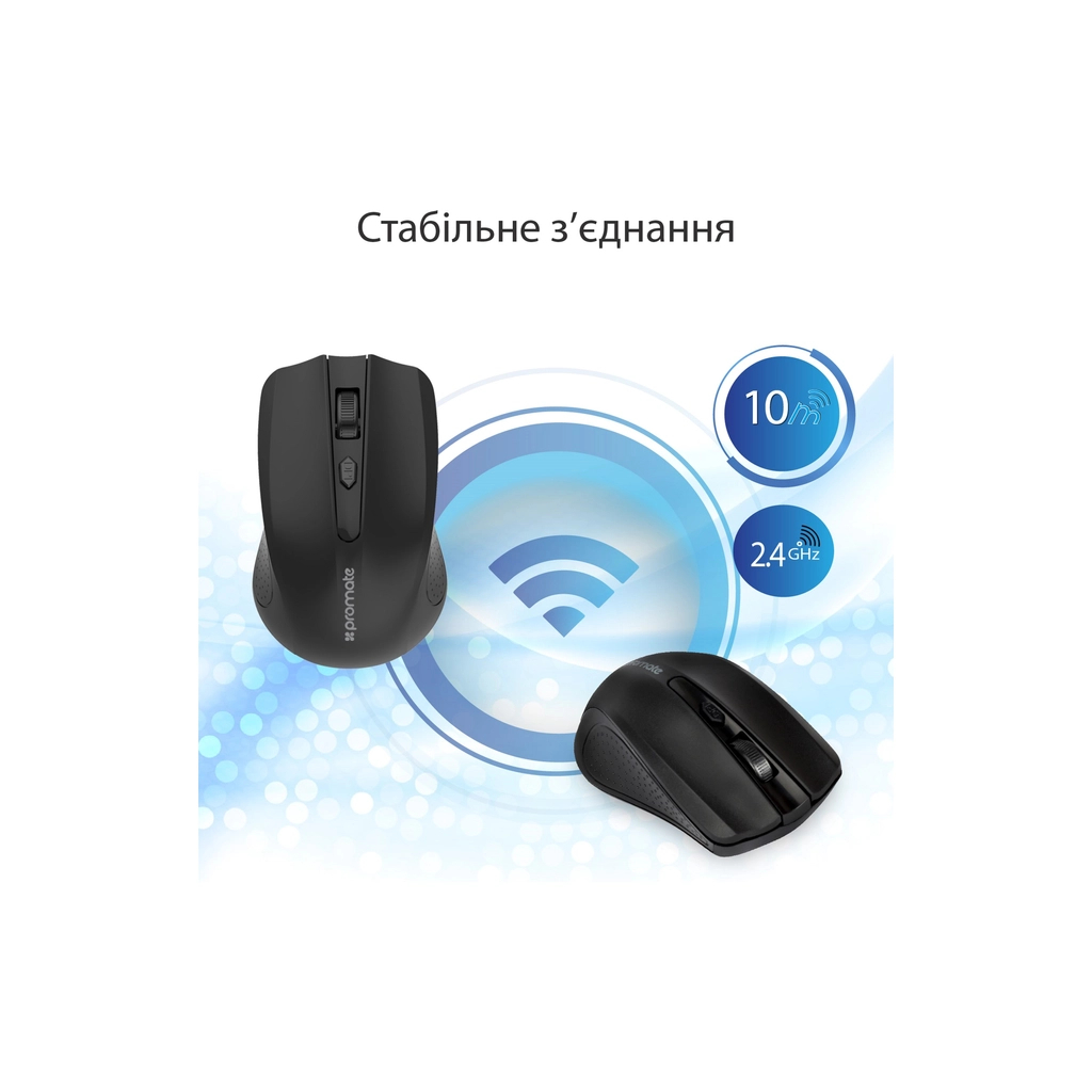 Мышь Promate Clix-8 Wireless Black (clix-8.black) фото6
