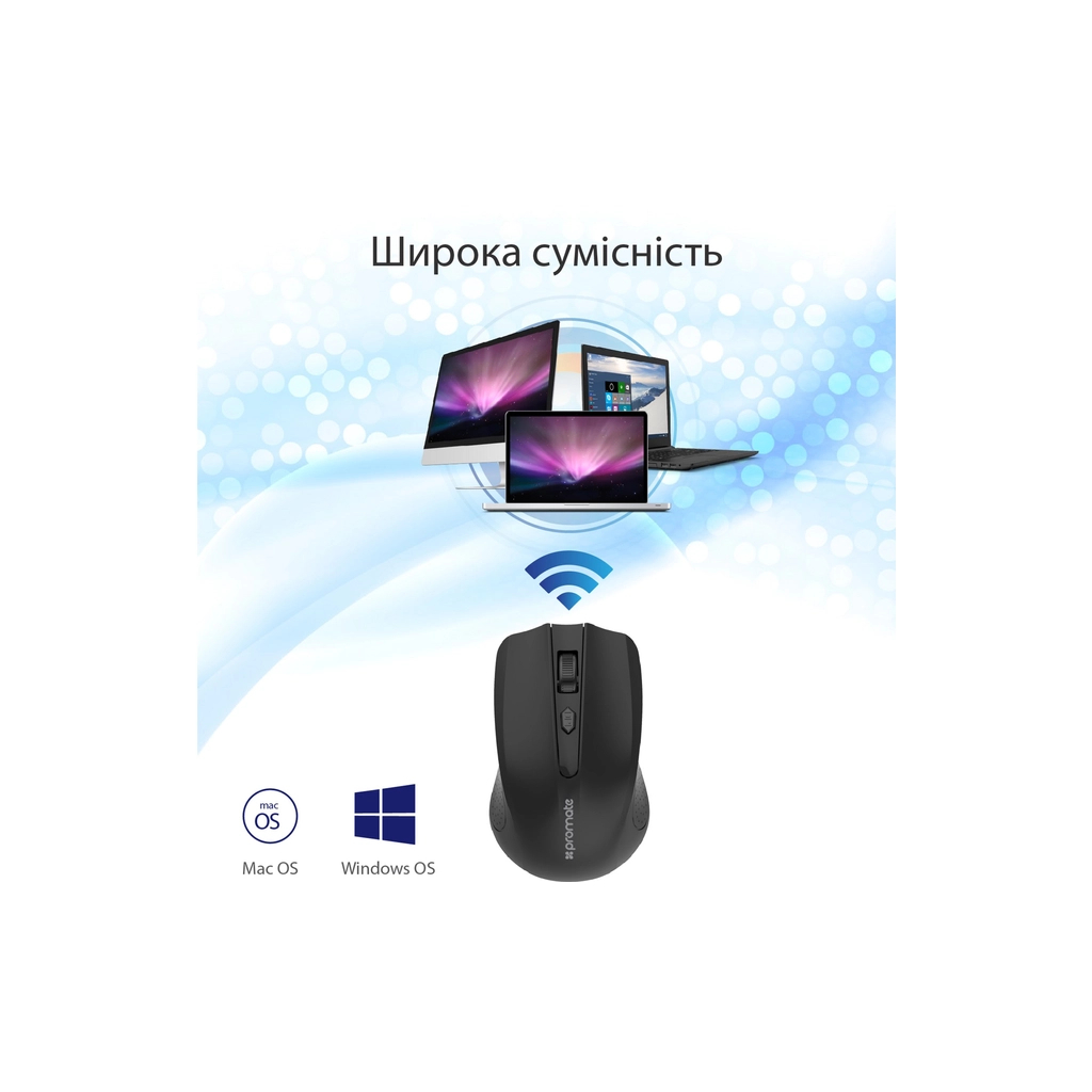 Мышь Promate Clix-8 Wireless Black (clix-8.black) фото7