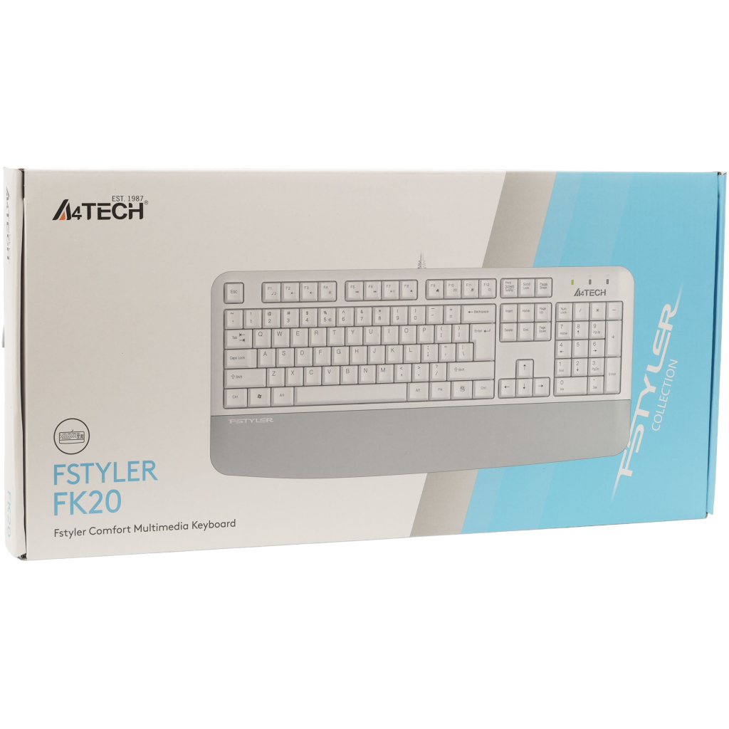 Клавиатура A4Tech FK20 USB UA White (4711421003216) фото4