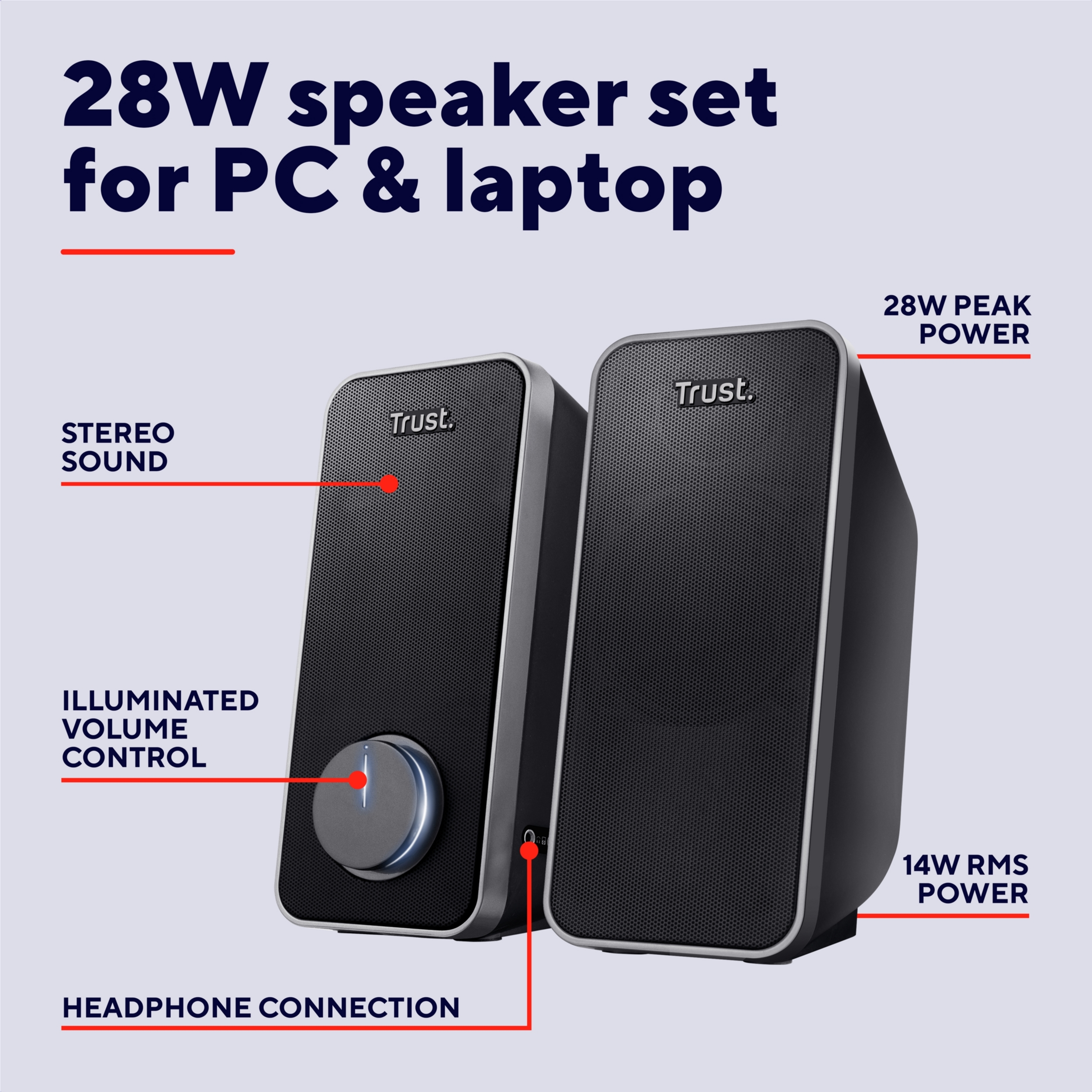 Акустична система Trust Arys 2.0 speaker set USB (20179) фото6