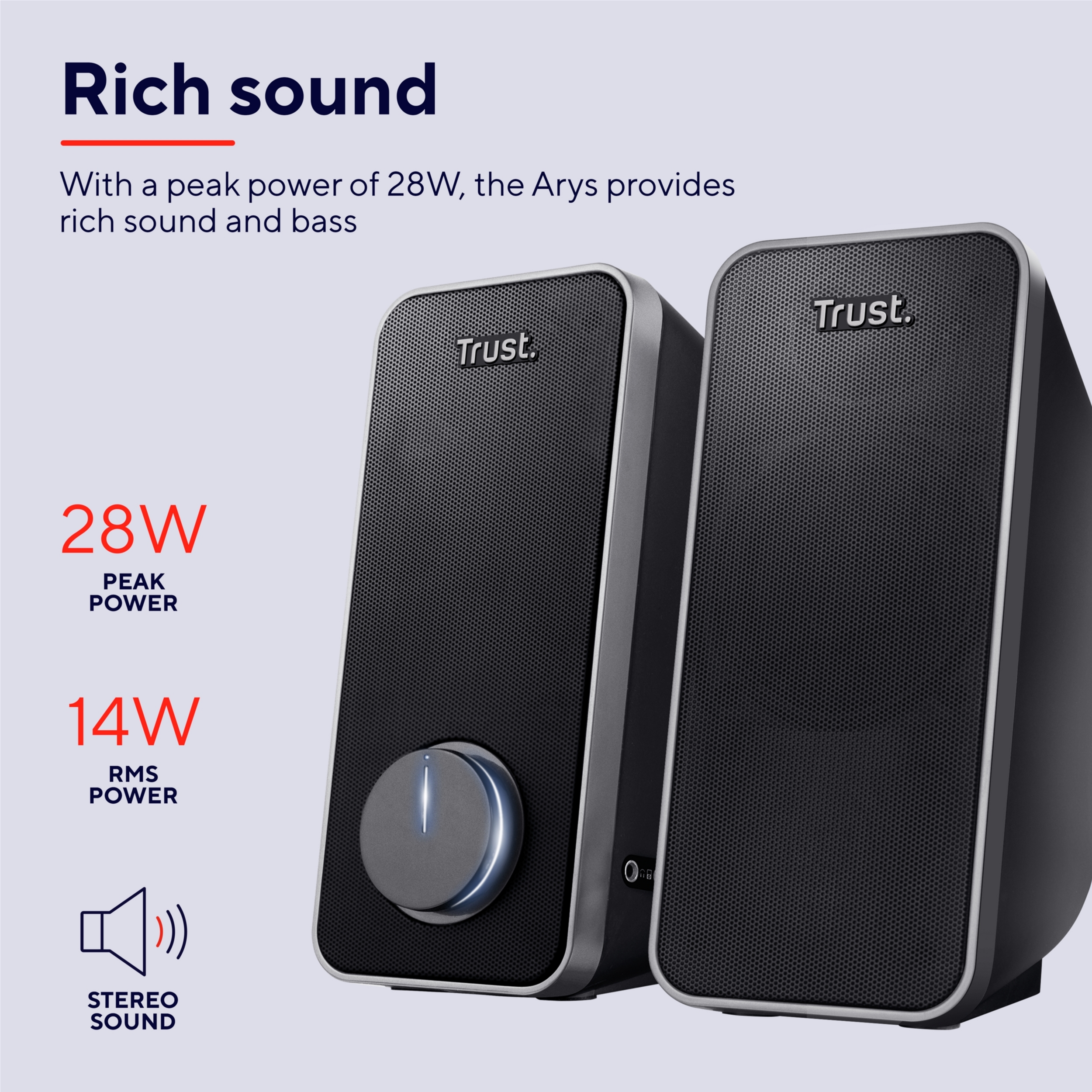 Акустична система Trust Arys 2.0 speaker set USB (20179) фото8