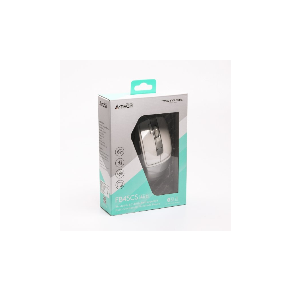 Мишка A4Tech FB45CS Air2 Bluetooth/Wireless Silver/White (4711421999373) фото9