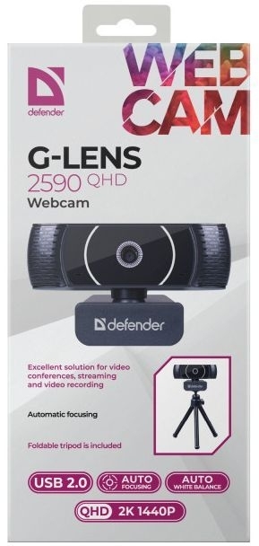 Веб-камера Defender G-lens 2590 QHD 2K 1440p Black (63113) фото8