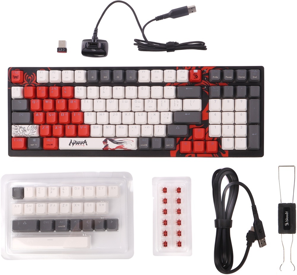 Игровая клавиатура A4Tech Bloody WS98 Wireless/Bluetooth/USB Naraka (4711421001106) фото4