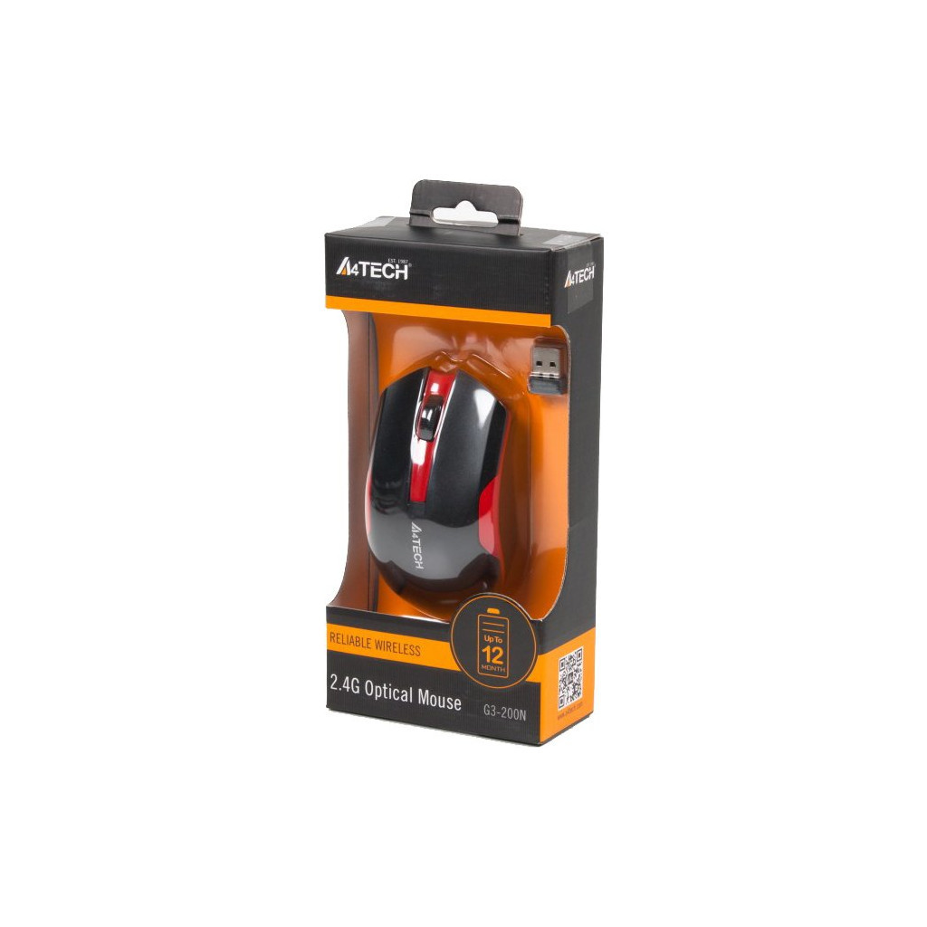 Мишка A4Tech G3-200N Black+Red (4711421929585) фото4