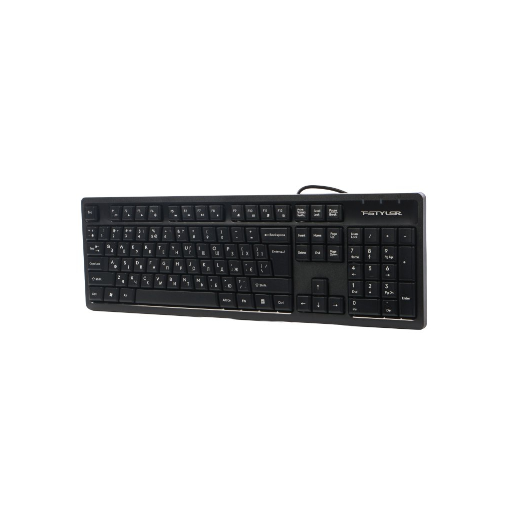 Клавіатура A4Tech FKS12 USB UA Black (4711421003155) фото