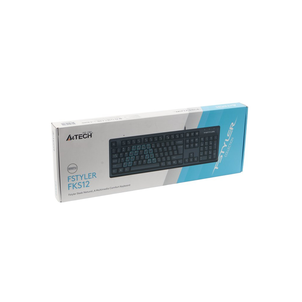 Клавіатура A4Tech FKS12 USB UA Black (4711421003155) фото