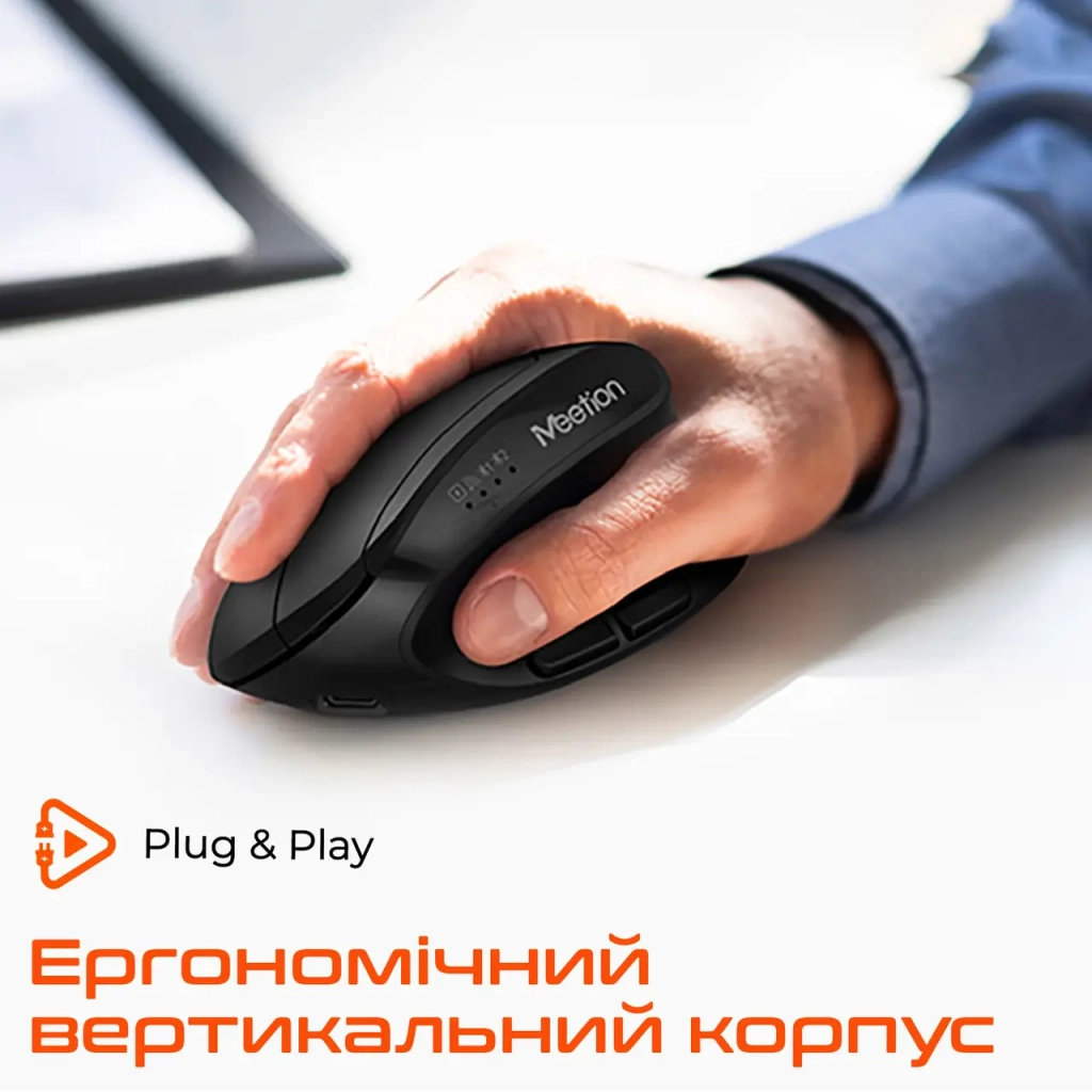 Мышь Meetion BTM008 Wireless/Bluetooth Black (MT-BTM008-A) фото3