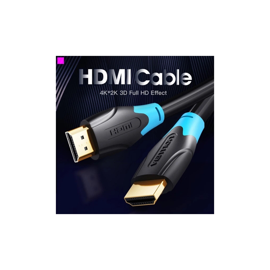 Кабель HDMI M to HDMI M 3.0m 4K60Hz black Vention (AACBI) фото2