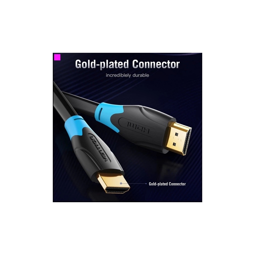 Кабель HDMI M to HDMI M 3.0m 4K60Hz black Vention (AACBI) фото4