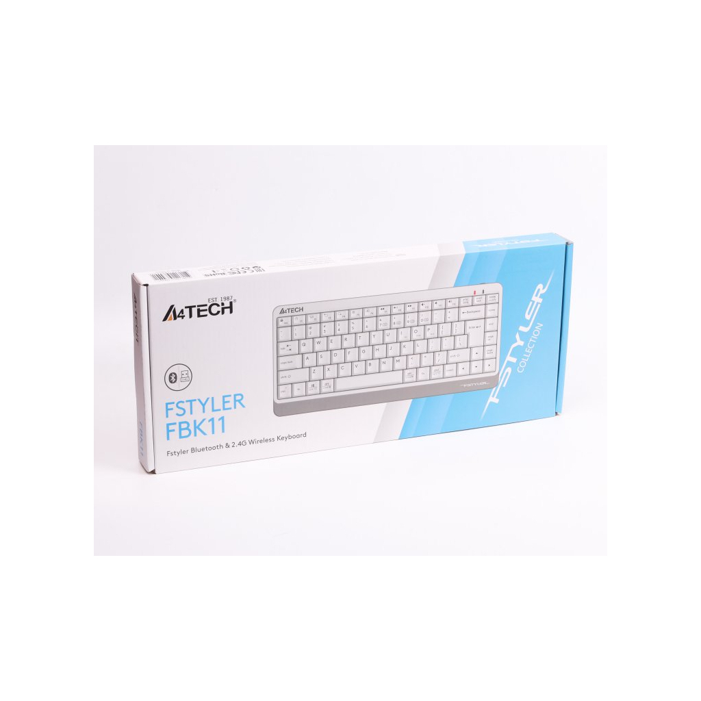 Клавіатура A4Tech FBK11 Wireless White (4711421965491) фото