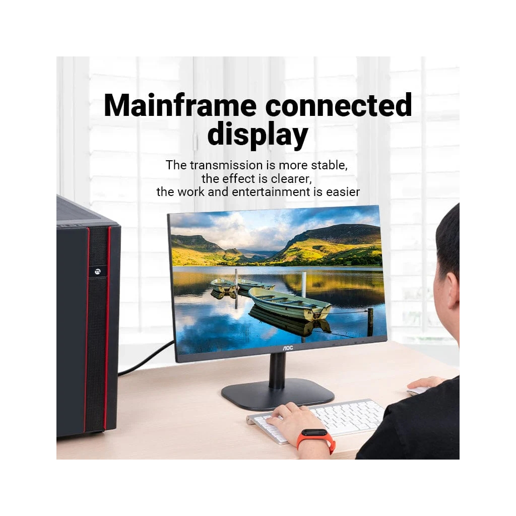 Кабель мультимедійний VGA M to VGA M 20.0m black Vention (DAEBQ) фото