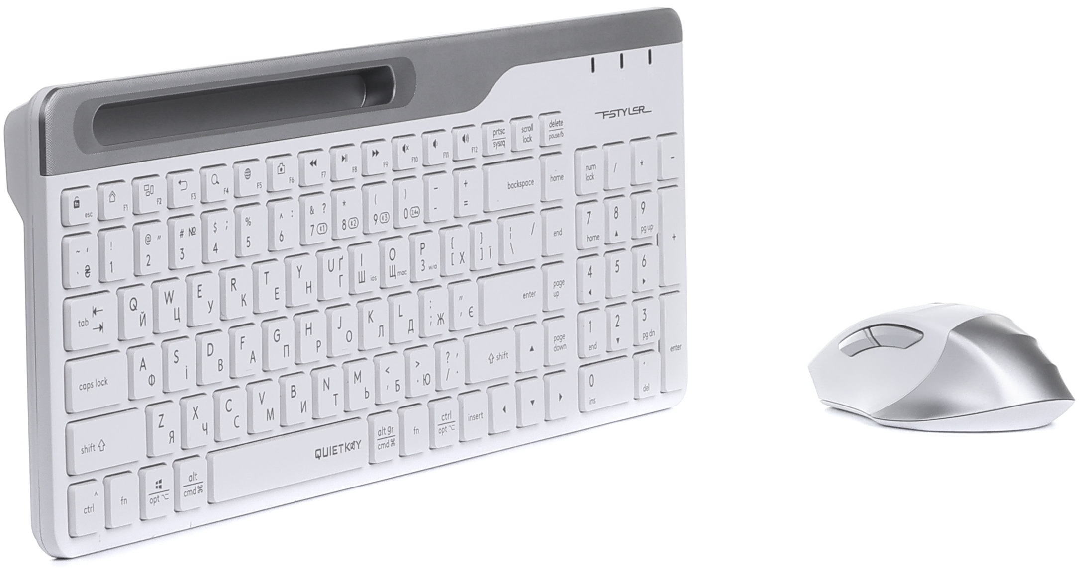 Комплект A4Tech FB2535C Wireless/Bluetooth Icy White (4711421971232) фото2