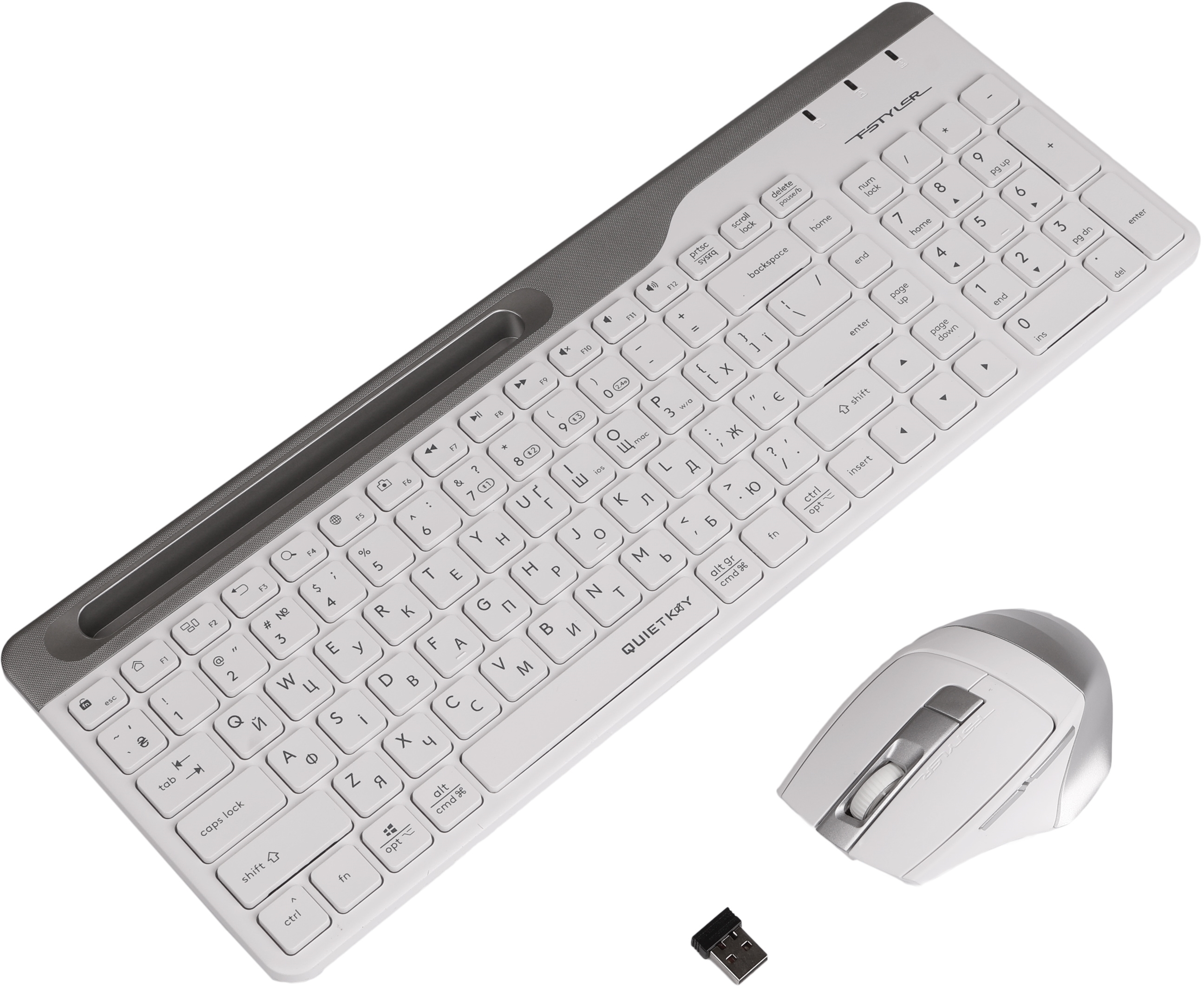 Комплект A4Tech FB2535C Wireless/Bluetooth Icy White (4711421971232) фото5