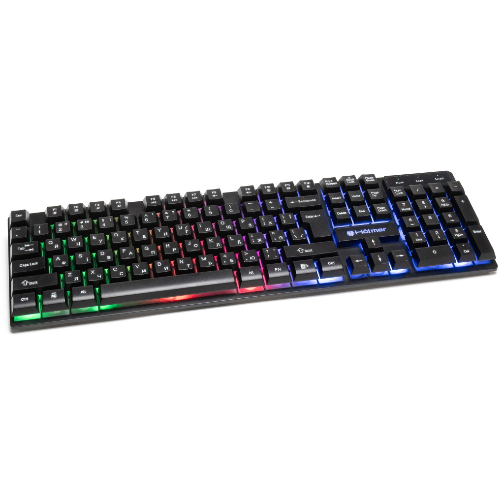 Клавиатура Hölmer K-01GS RGB Backlight USB UA Black (K-01GS) фото