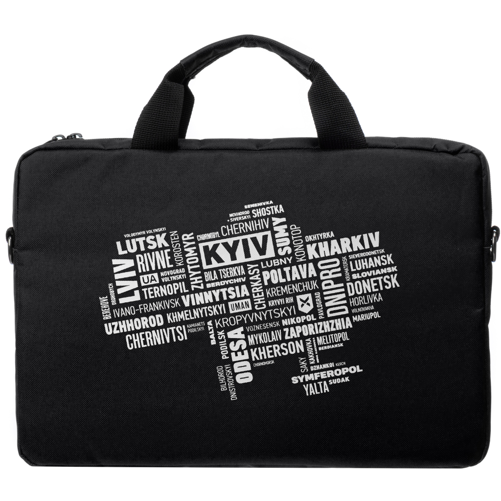 Сумка для ноутбука Vinga 15.6" NB1502 Black, white print (NB1502UWBK) фото