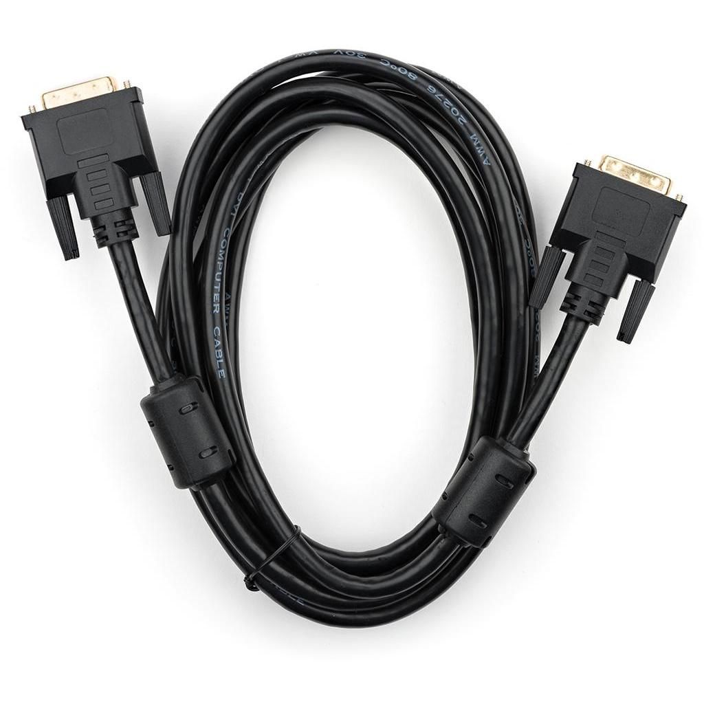 Кабель DVI M to DVI M 3.0m 24+1pin Vinga (VCPDCDVIMM3BK) фото2