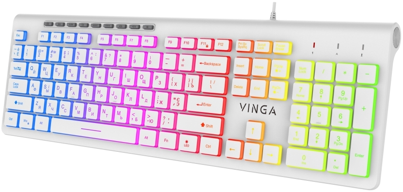 Клавиатура Vinga KB-460 White фото2