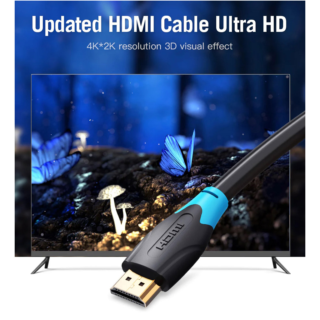 Кабель HDMI M to HDMI M 15.0m 4K30Hz black Vention (AACBN) фото3