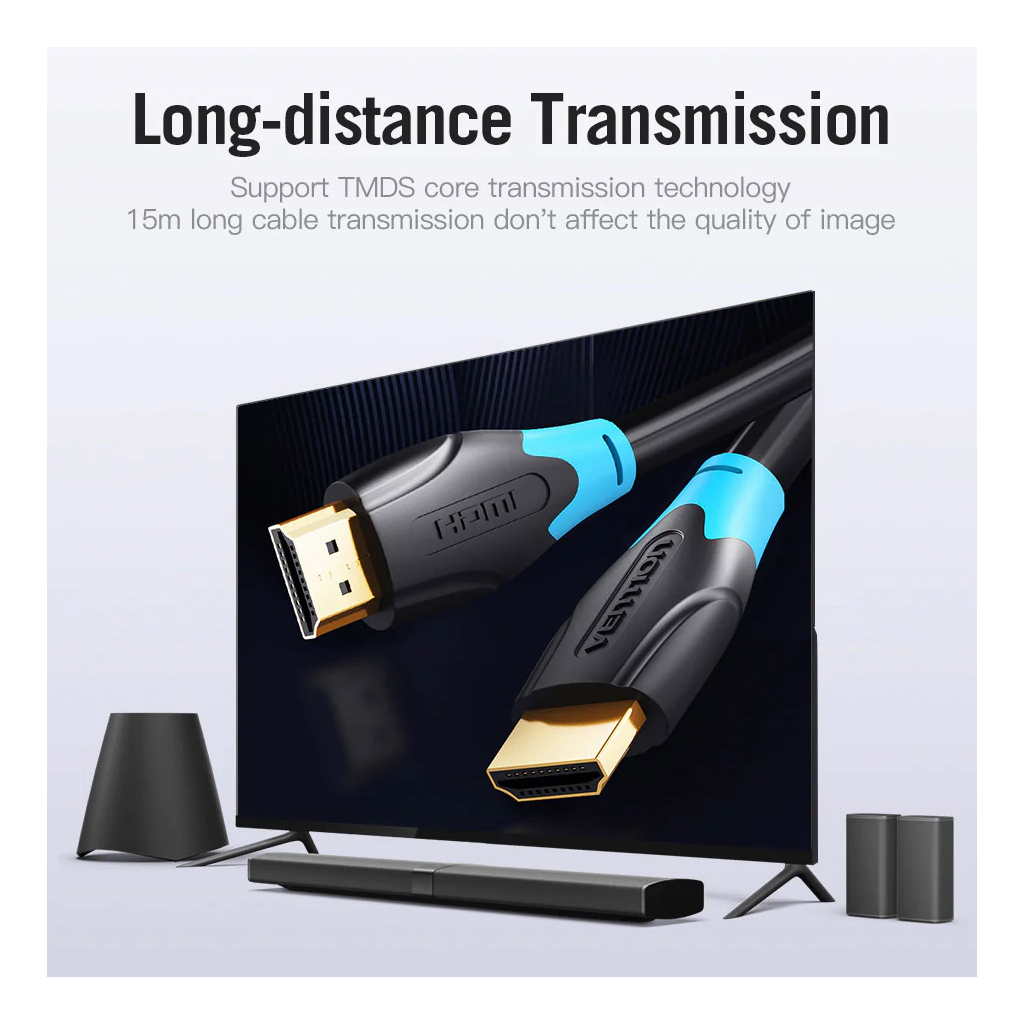 Кабель HDMI M to HDMI M 15.0m 4K30Hz black Vention (AACBN) фото5