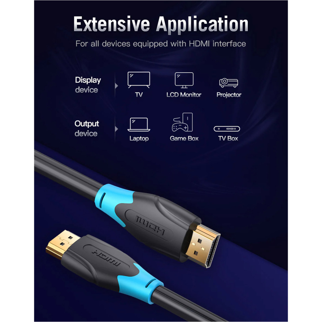 Кабель HDMI M to HDMI M 15.0m 4K30Hz black Vention (AACBN) фото10